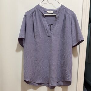 entro - Lavender V-Neck Women's Top